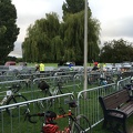 Pens of bikes ready at registration